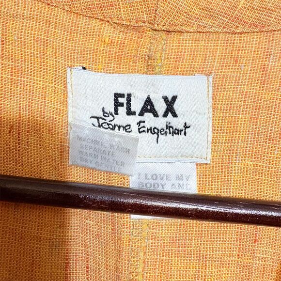 Flax Womens Yellow Linen Maxi Dress Size Large - Picture 2 of 11